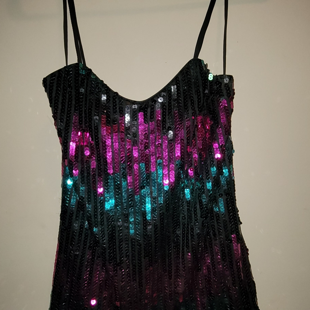 💕 Vintage Sequin Dress - Free Matching Purse and Earrings 💕 - Picture 5 of 12